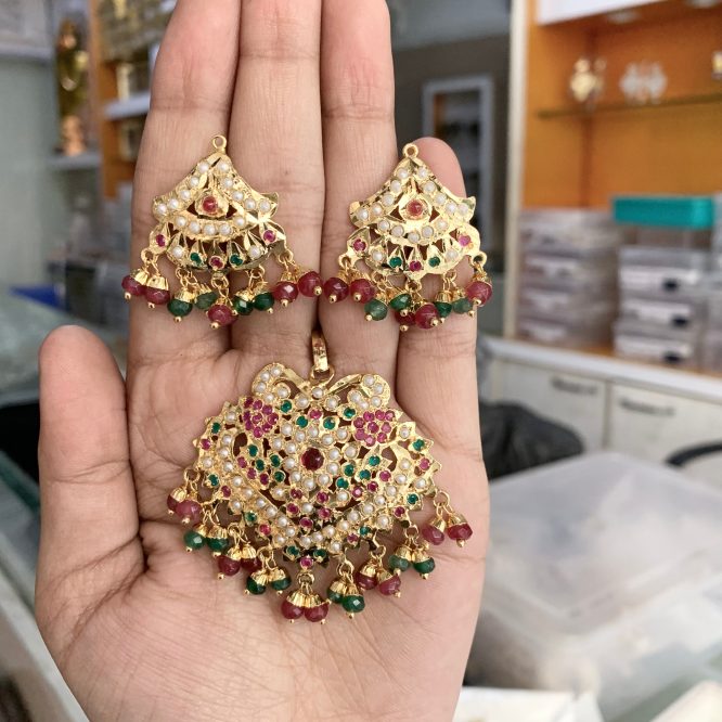 Jadau pendant sets 457754567