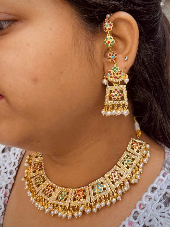 Jadau Necklace Set 676665