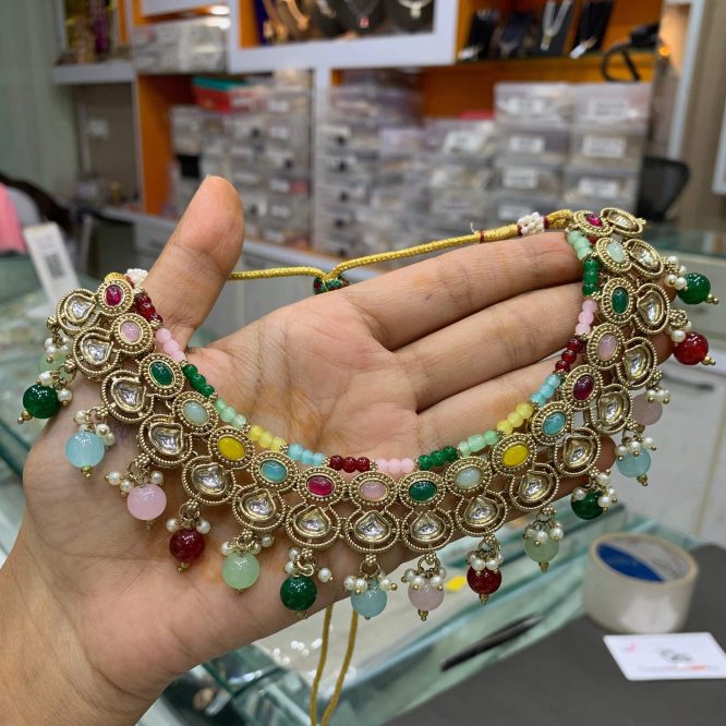 Kundan necklace set