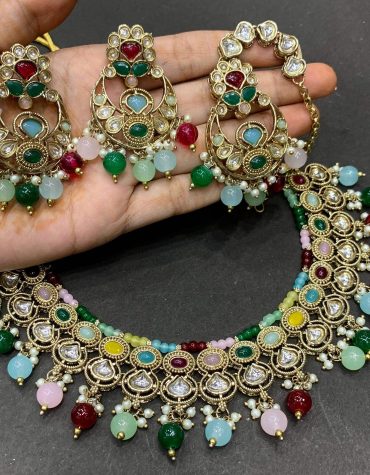 Kundan necklace set