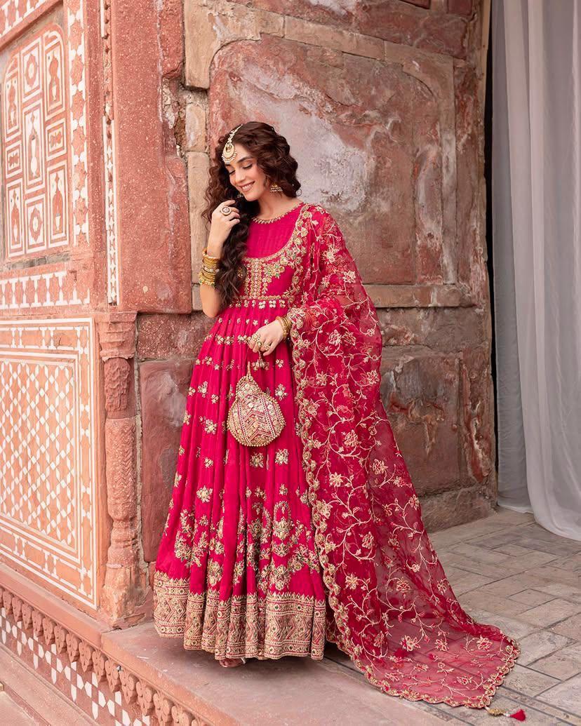 Rani Gulab Anarkali Gown