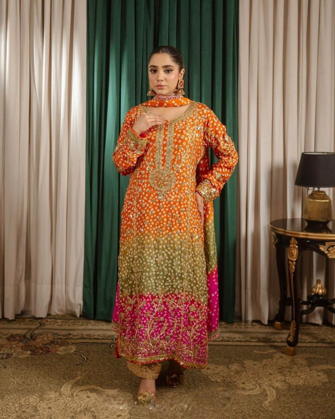 Bandhani Magic  Festive Chinon Silk Suit Set
