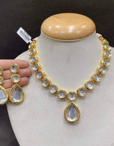 Kundan necklace set 34556
