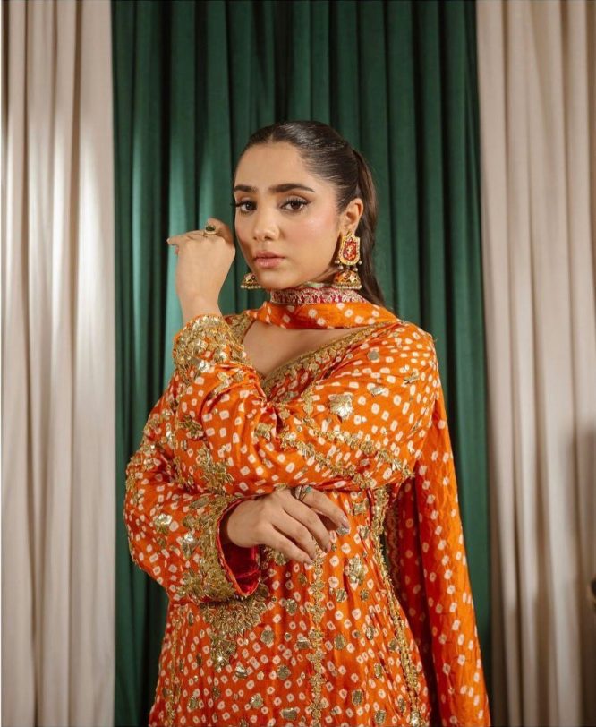 Bandhani Magic  Festive Chinon Silk Suit Set