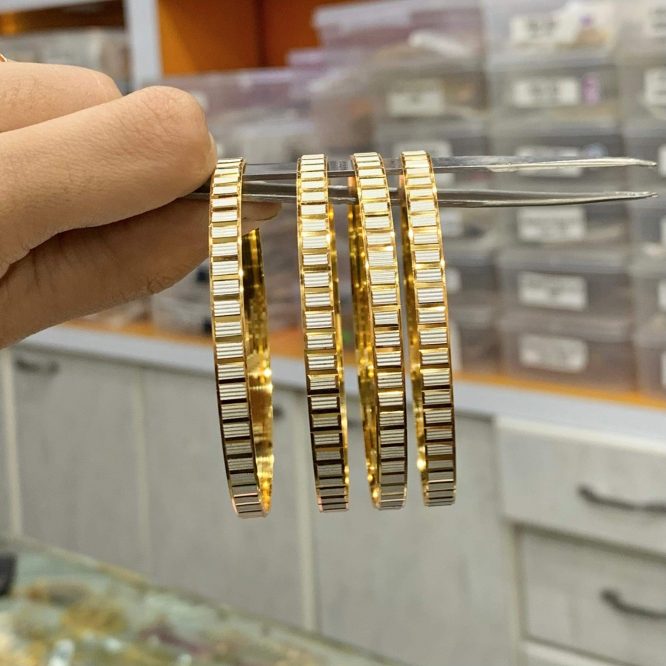 Designer gold plated bangles