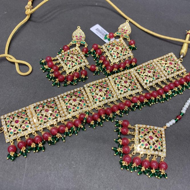Jadau necklace set783992578
