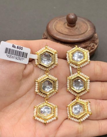Kundan Stone Stud Earrings