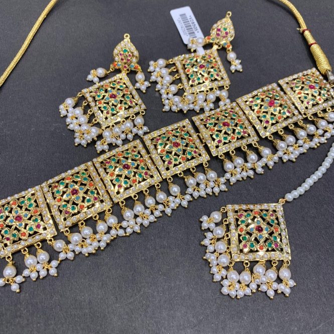Jadau necklace set783992578