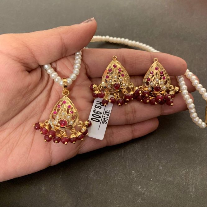 Jadau pendant sets 45775
