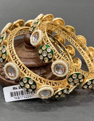 Kundan Bangles with Enamel