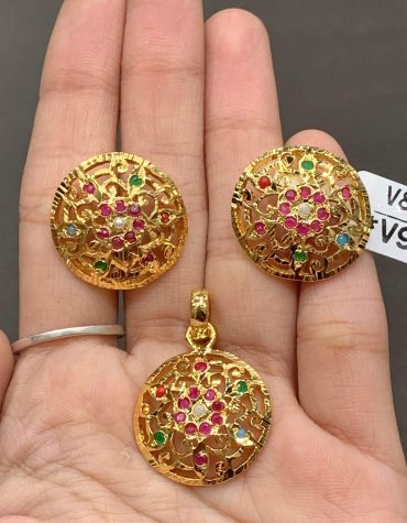 Jadau Pendant Set