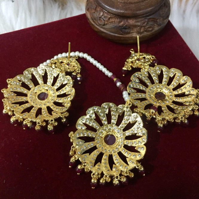 Jadau Tikka Earrings