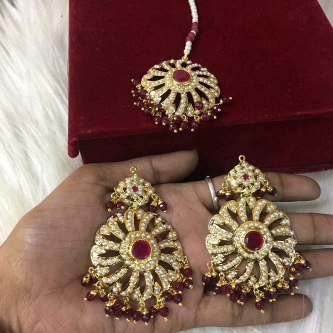 Jadau Tikka Earrings