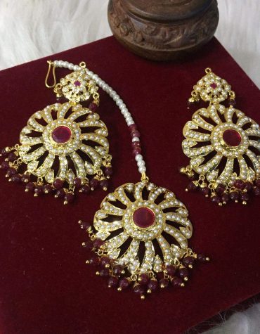 Jadau Tikka Earrings