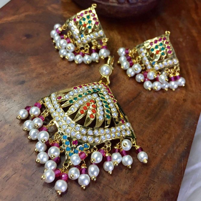 Jadau pendant set 987204