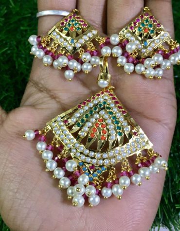 Jadau pendant set 987204