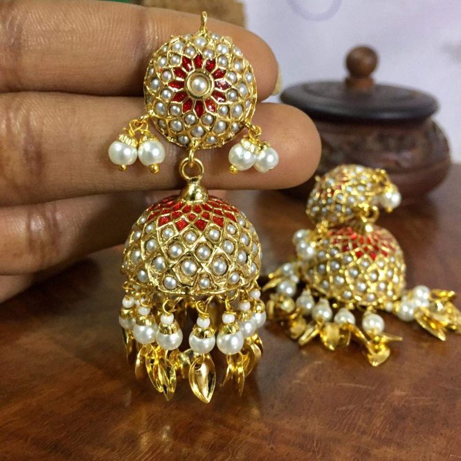 Jadau Earrings 354356