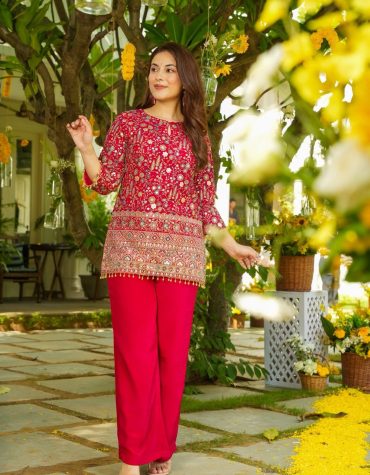 Bejewel Pink Heavy Co-Ord Set