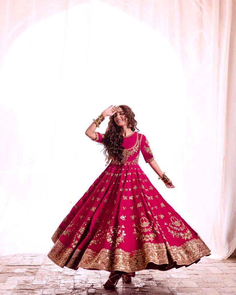 Rani Gulab Anarkali Gown