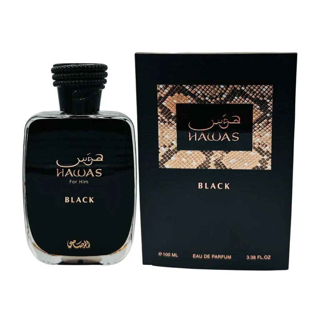 Rasasi Hawas Black Eau De Parfum For Men 100 ML (2024 Release)